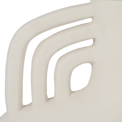 Cer, 12" Rough Triple Handle Vase, Cotton - Decor Addict, LLC