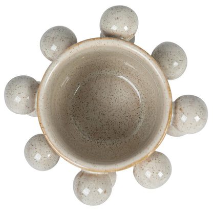Stoneware Planter w/ Orbs, Reactive Glaze (Holds 3" Pot) (Each One Will Vary)
