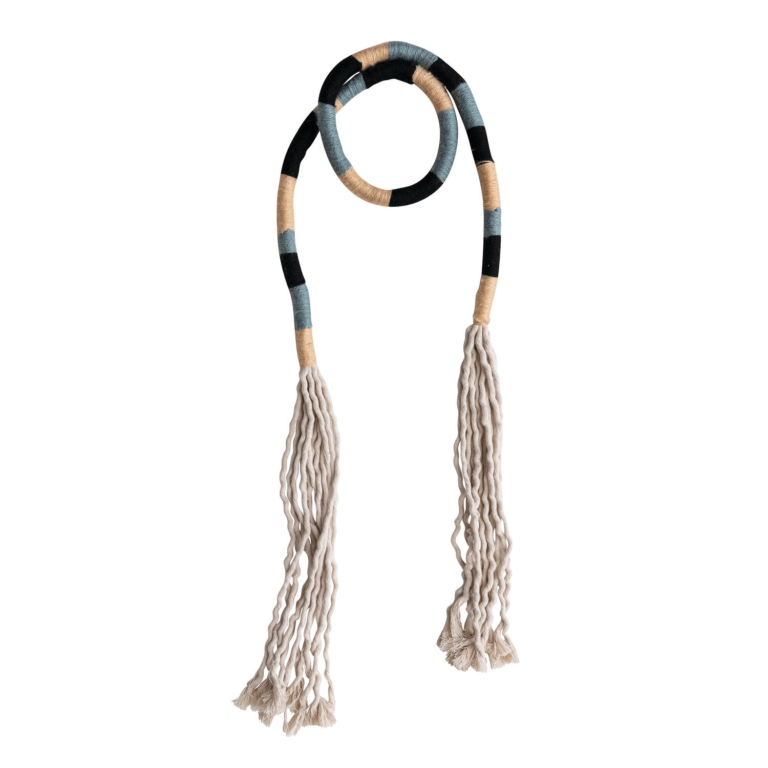 72"L Cotton & Wool Garland w/ Tassels, Multi Color