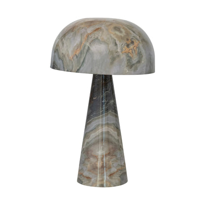 Enameled Metal Table Lamp with Inline Switch, Marbled Multi Color