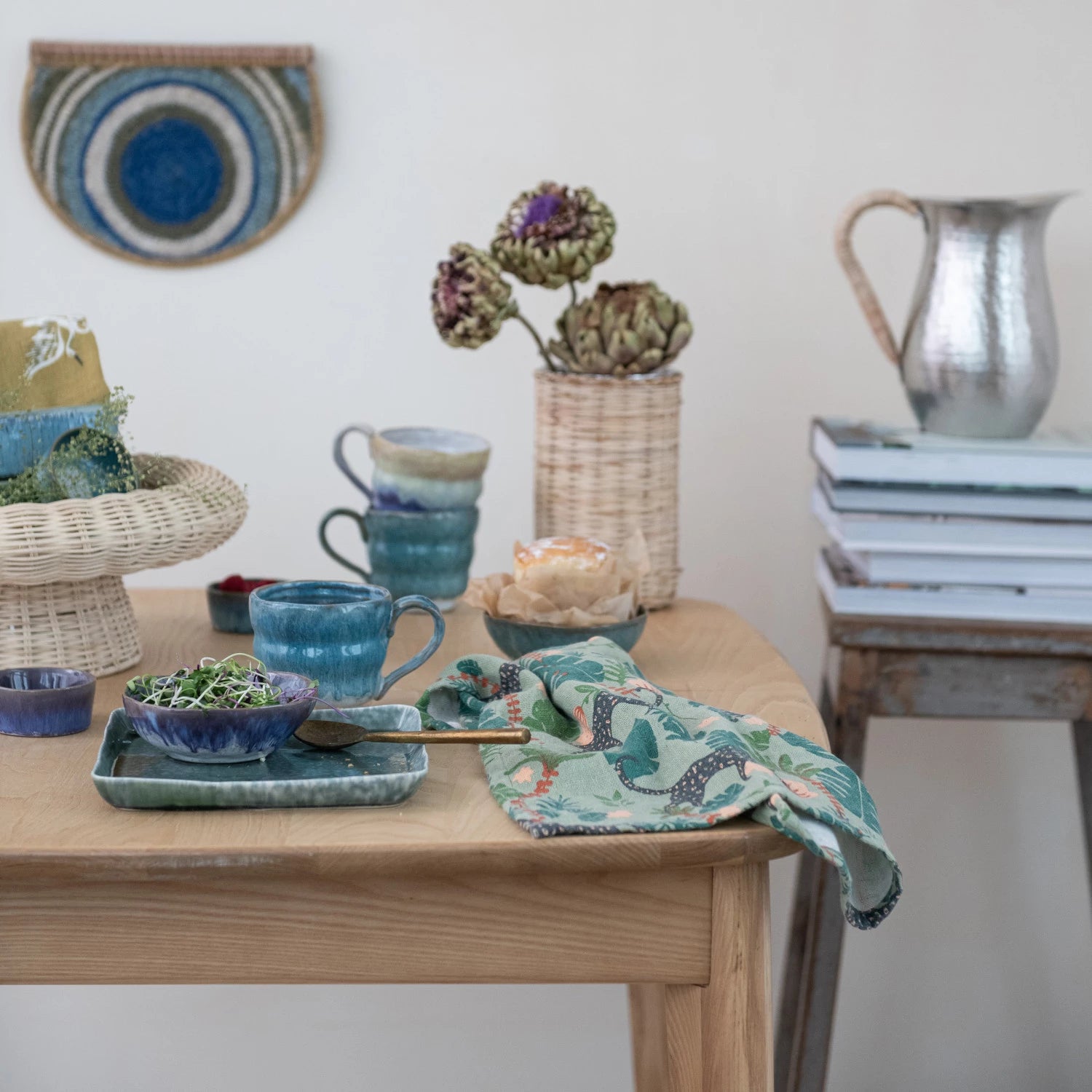 Seagrass & Mango Wood Wall Décor with Circle Design