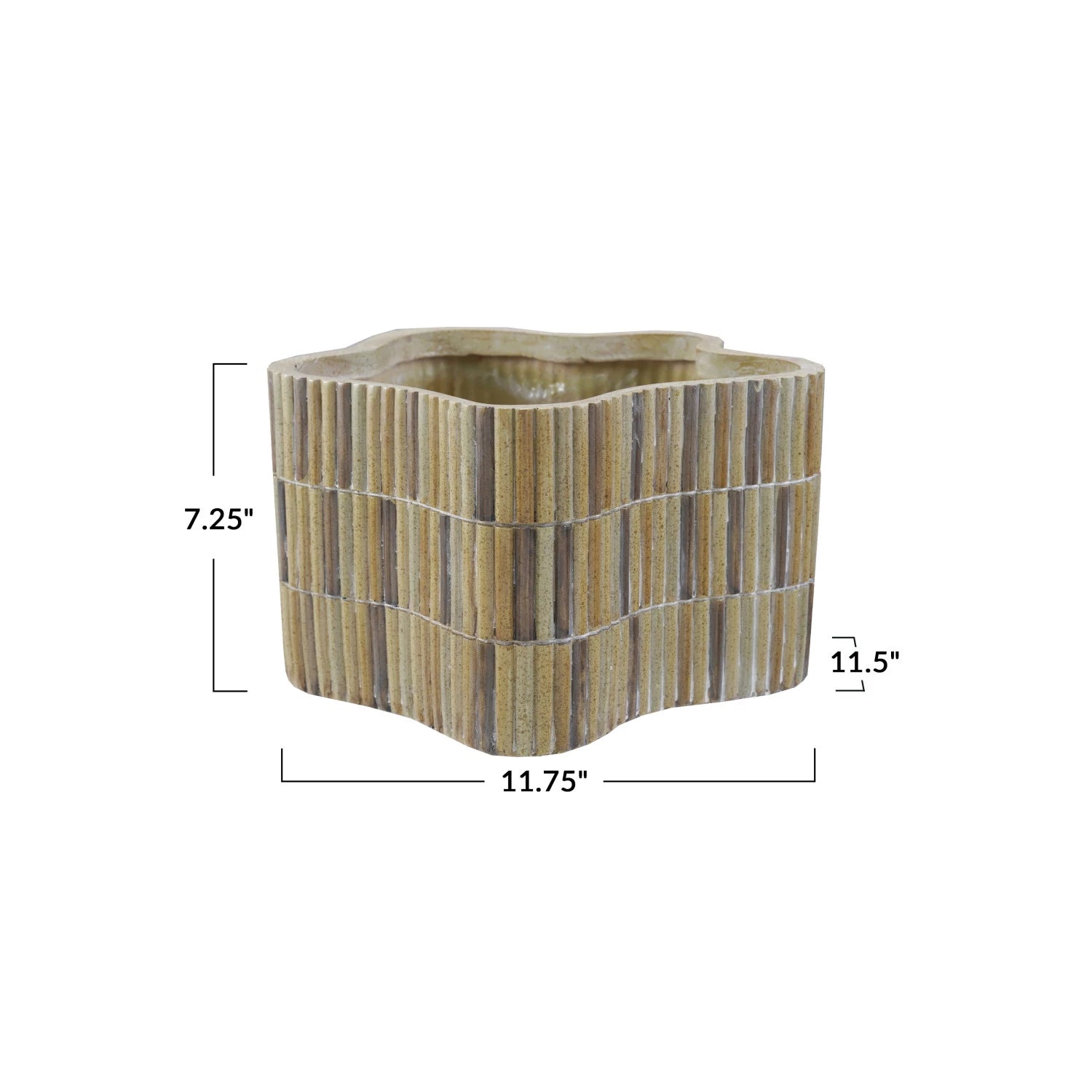 Composite Resin Planter w/ Mosaic Design