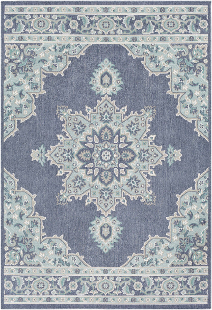 Ferron Teal Medallion Area Rug - Decor Addict, LLC