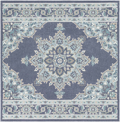 Ferron Teal Medallion Area Rug - Decor Addict, LLC