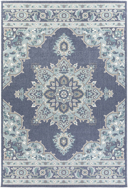 Ferron Teal Medallion Area Rug - Decor Addict, LLC