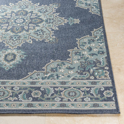 Ferron Teal Medallion Area Rug - Decor Addict, LLC