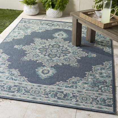 Ferron Teal Medallion Area Rug - Decor Addict, LLC