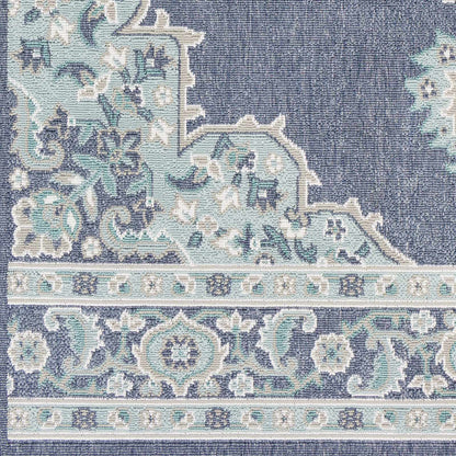 Ferron Teal Medallion Area Rug - Decor Addict, LLC