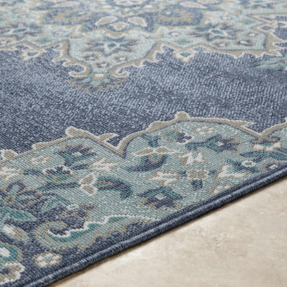 Ferron Teal Medallion Area Rug - Decor Addict, LLC