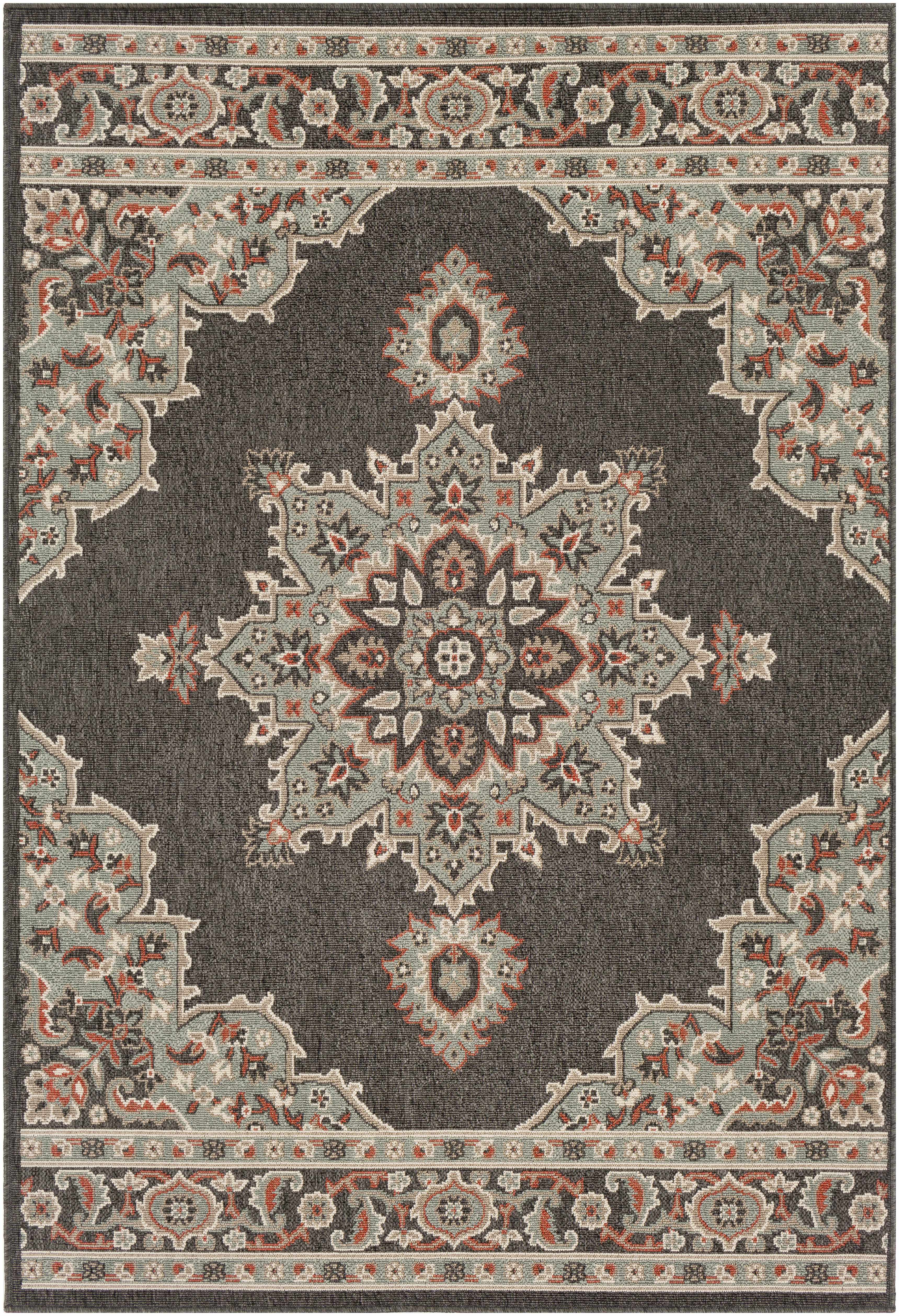 Roseglen Brown Medallion Area Rug - Decor Addict, LLC