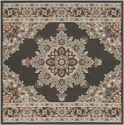 Roseglen Brown Medallion Area Rug - Decor Addict, LLC