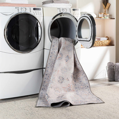 Beige Beckett Vintage Washable Area Rug - Decor Addict, LLC