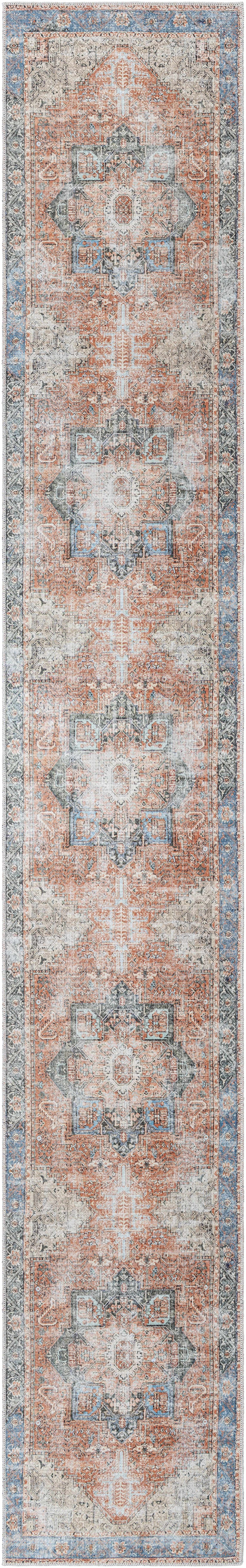 Rosman Distressed Washable Rug - Decor Addict, LLC