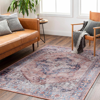 Kera Rust Washable Area Rug - Decor Addict, LLC