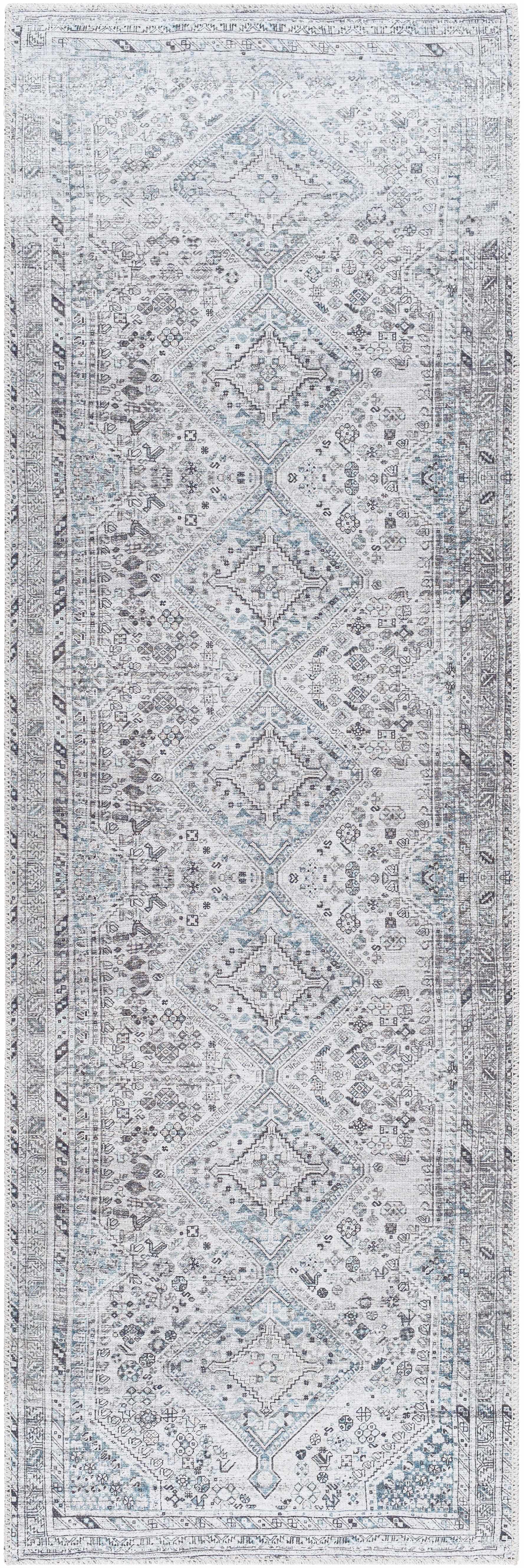 Barny Gray Washable Area Rug - Decor Addict, LLC