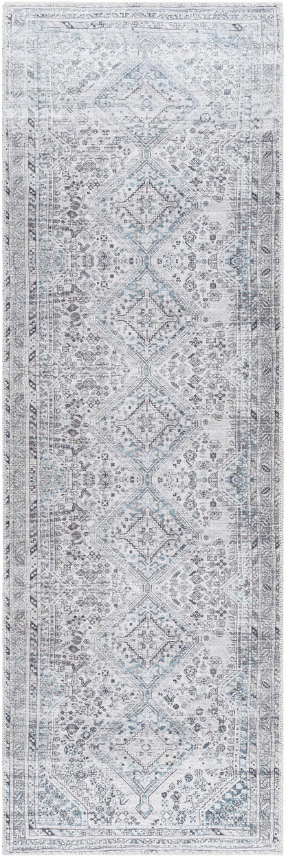 Barny Gray Washable Area Rug - Decor Addict, LLC
