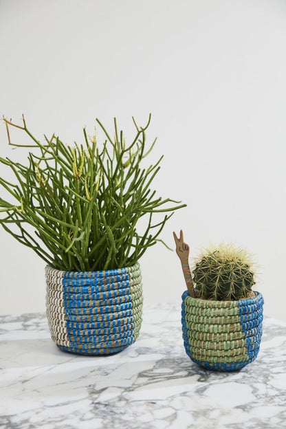 Aqua Basket (Set of 2) — 5" / 6.5" - Decor Addict, LLC