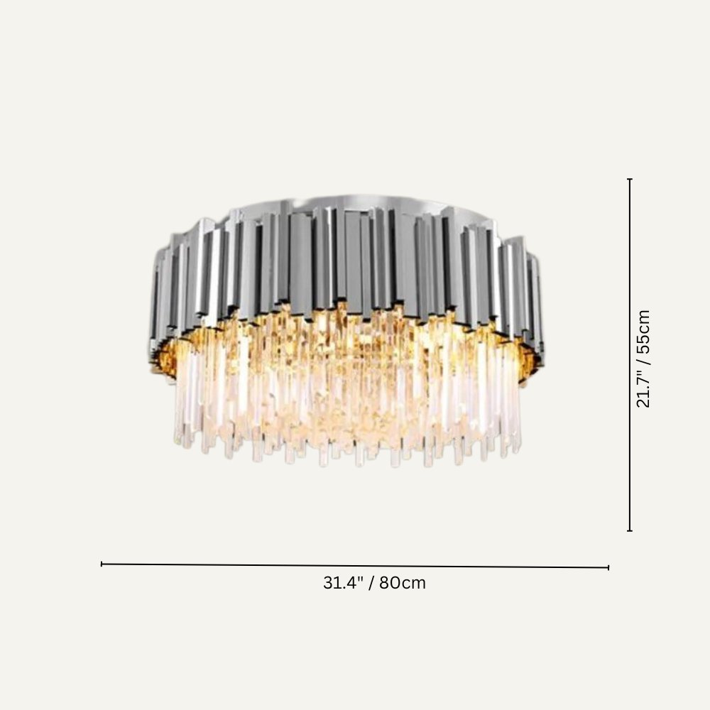 Astralis Round Flush Mount Chandelier - Decor Addict, LLC
