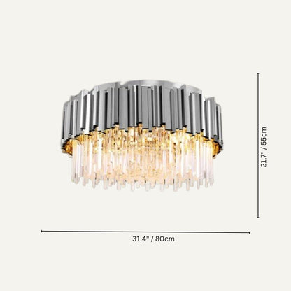 Astralis Round Flush Mount Chandelier - Decor Addict, LLC