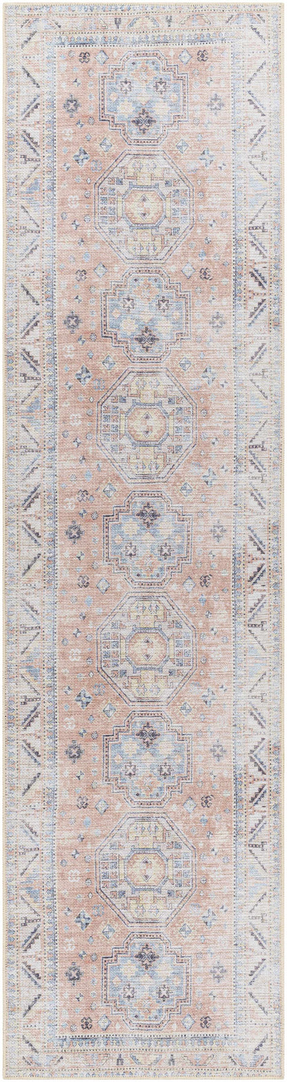 Morcott Peach Washable Area Rug - Decor Addict, LLC