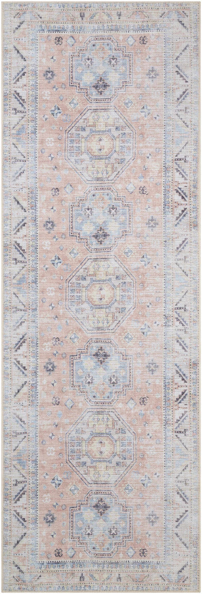Morcott Peach Washable Area Rug - Decor Addict, LLC