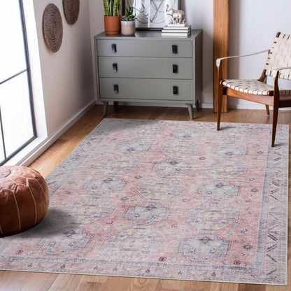 Morcott Peach Washable Area Rug - Decor Addict, LLC
