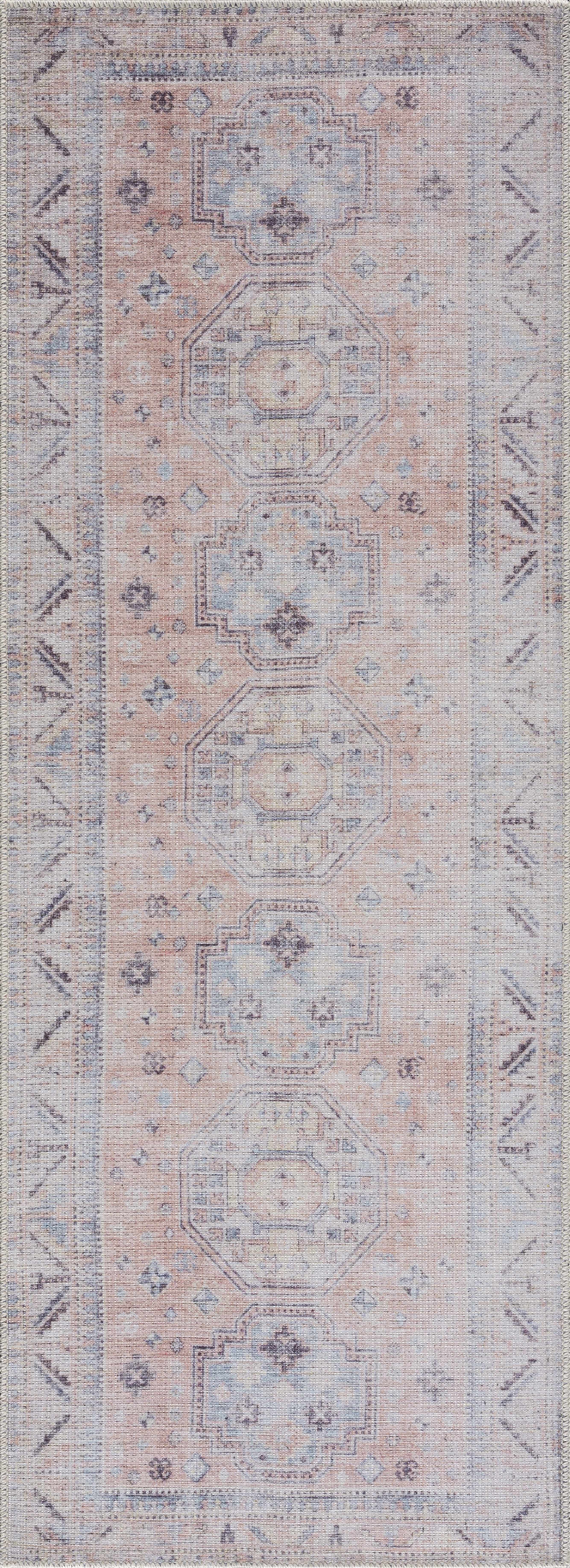 Morcott Peach Washable Area Rug - Decor Addict, LLC