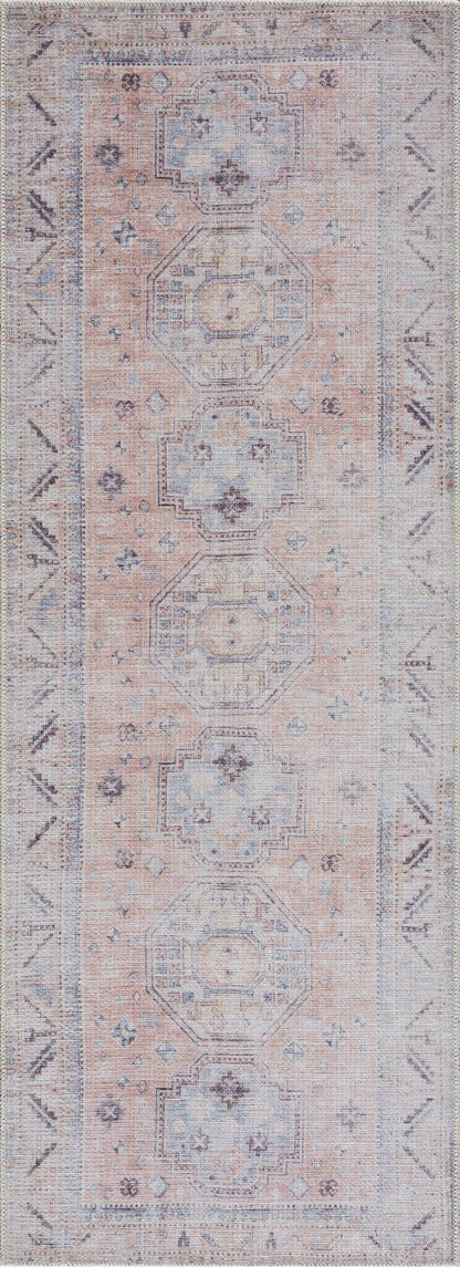 Morcott Peach Washable Area Rug - Decor Addict, LLC
