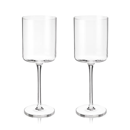 Laurel Crystal White Wine Glasses Set of 2 - Decor Addict, LLC