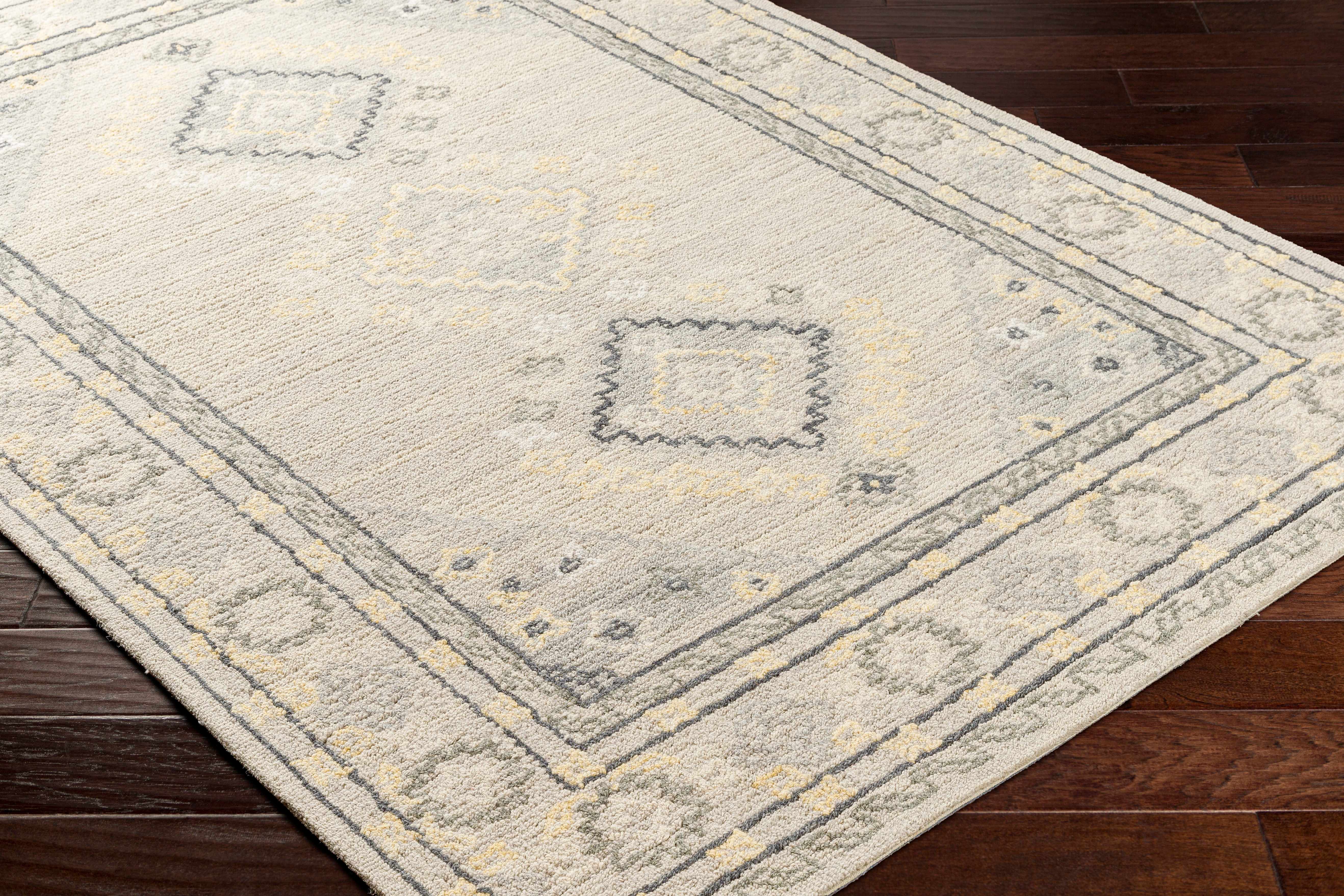 Alena Gray Wool Blend Area Rug - Decor Addict, LLC