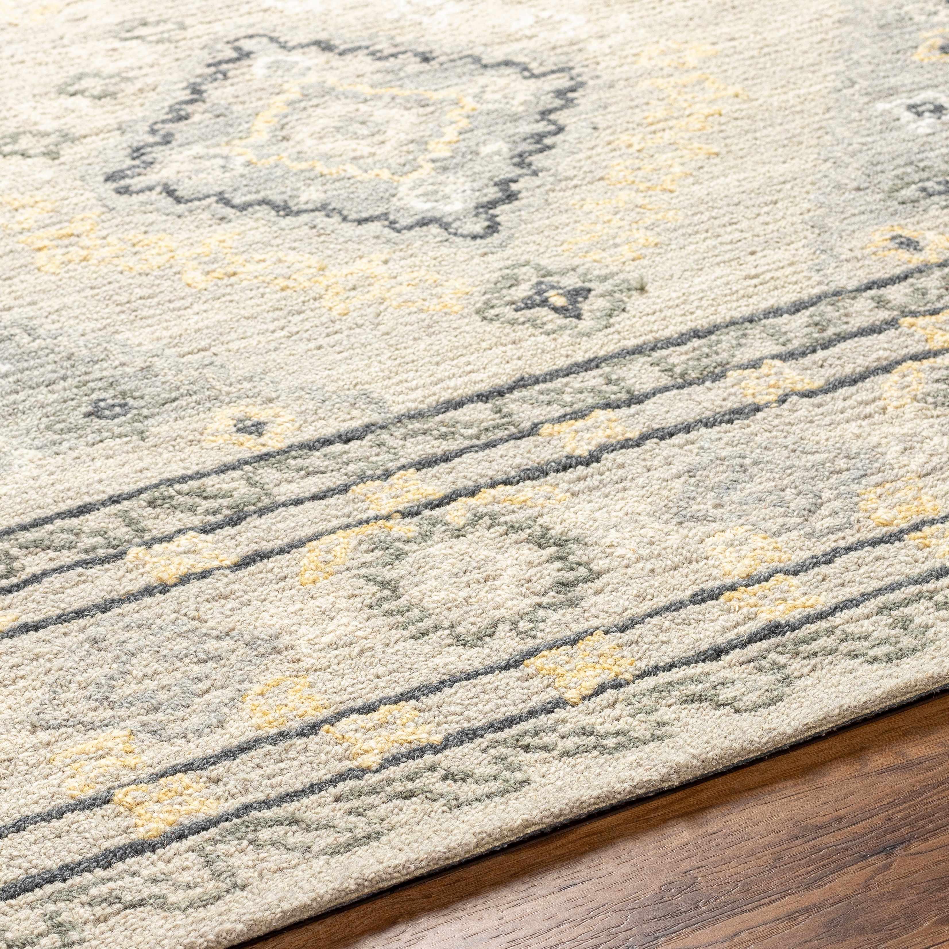 Alena Gray Wool Blend Area Rug - Decor Addict, LLC