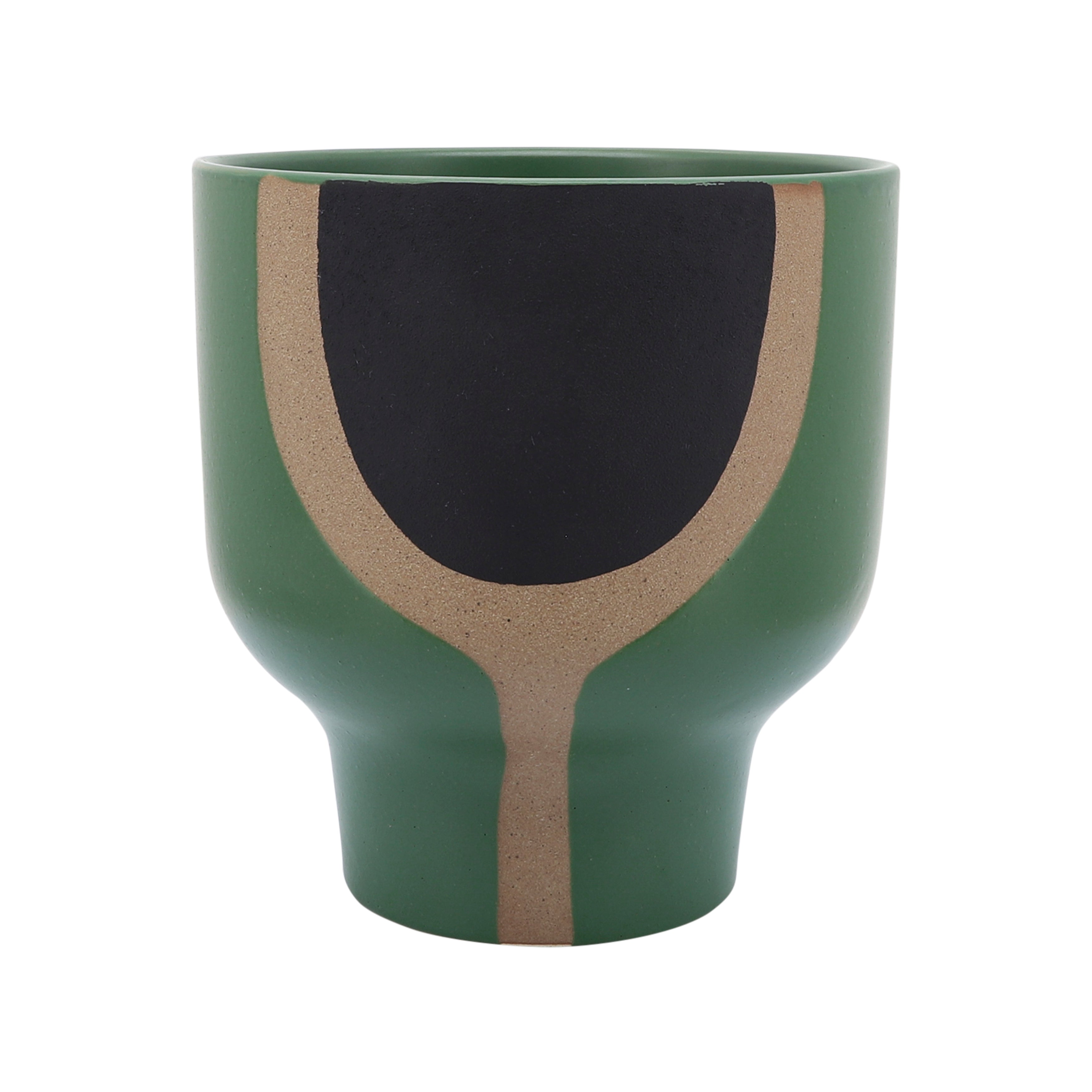 Cer, 10" Mushroom Planter, Olive - Thumbnail 2