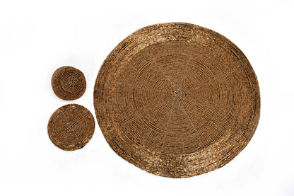 Golden Bead Place Set (3-Piece) - Decor Addict, LLC