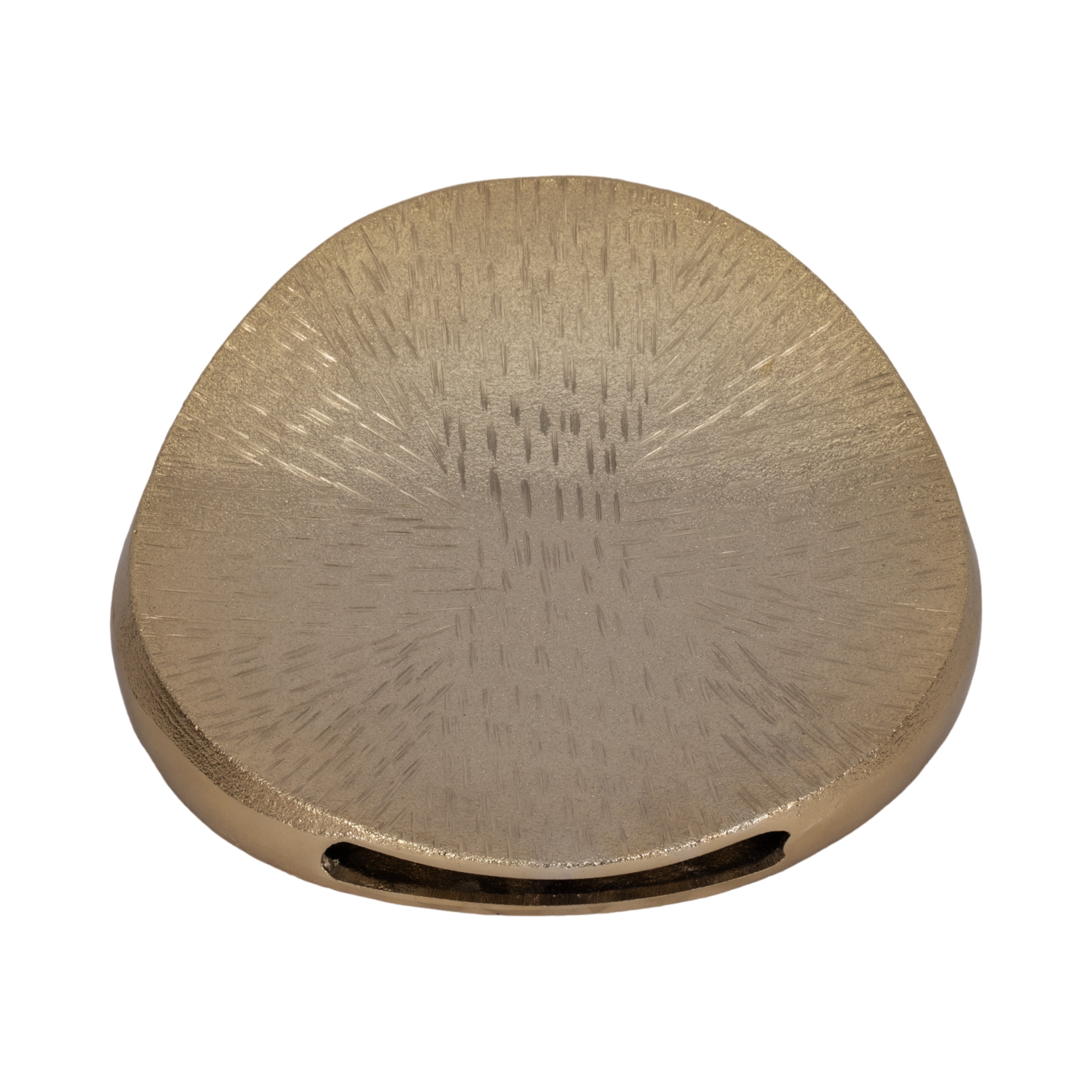 Metal, 12" Etched Oval Vase, Champagne - Decor Addict, LLC