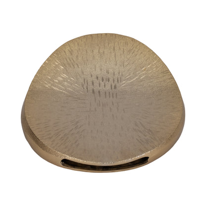 Metal, 12" Etched Oval Vase, Champagne - Decor Addict, LLC