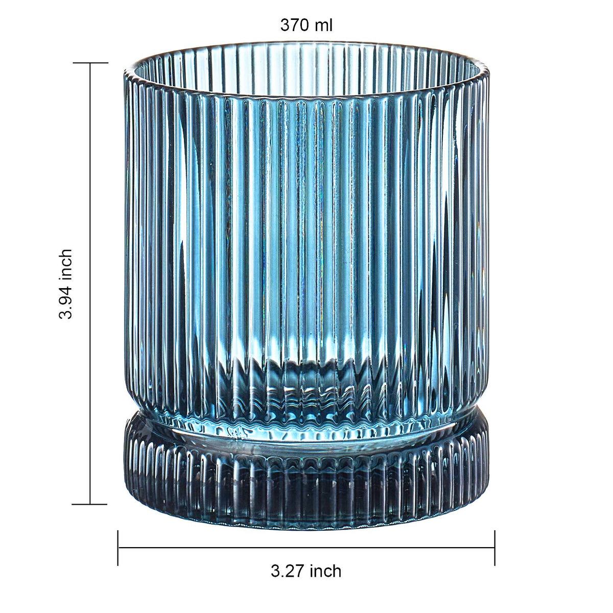 Ribbed Whiskey Drinking Glass - Decor Addict, LLC