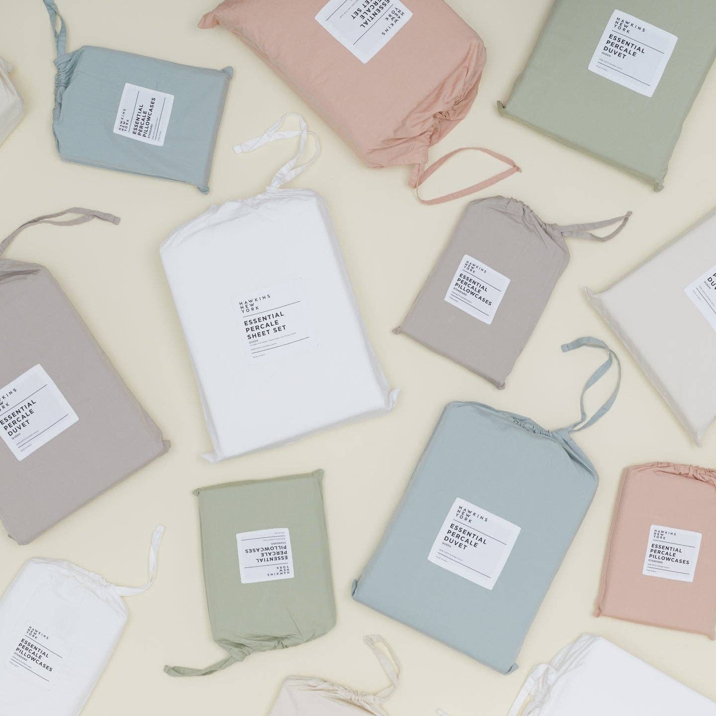 ESSENTIAL PERCALE PILLOWCASES - IVORY: KING - Decor Addict, LLC