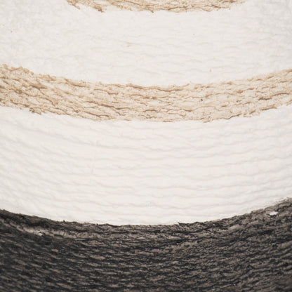 7" Striped Woven Textured Vase, Multi - Decor Addict, LLC