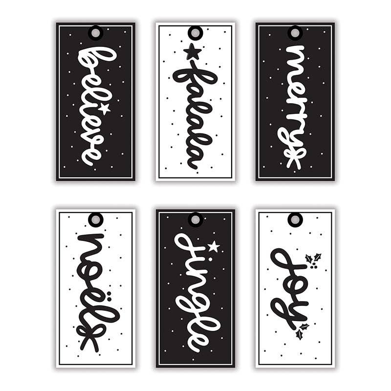 Gift Tags Book - Black/White Holiday - Decor Addict, LLC