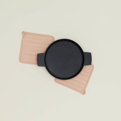 SIMPLE LINEN POT HOLDERS - SET OF 2: IVORY - Decor Addict, LLC