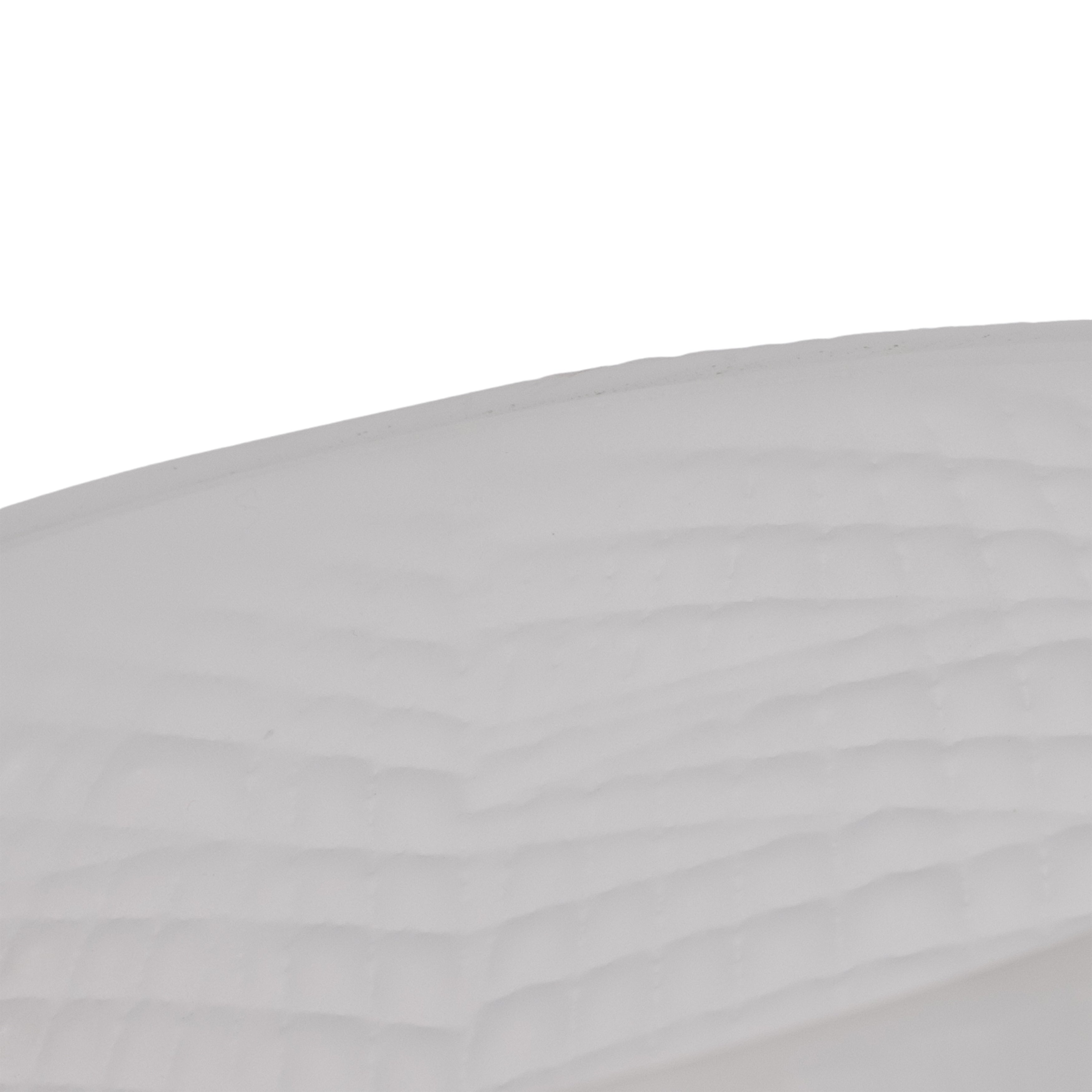 Glass 10"h Textured Vase, Frosted White - Decor Addict, LLC