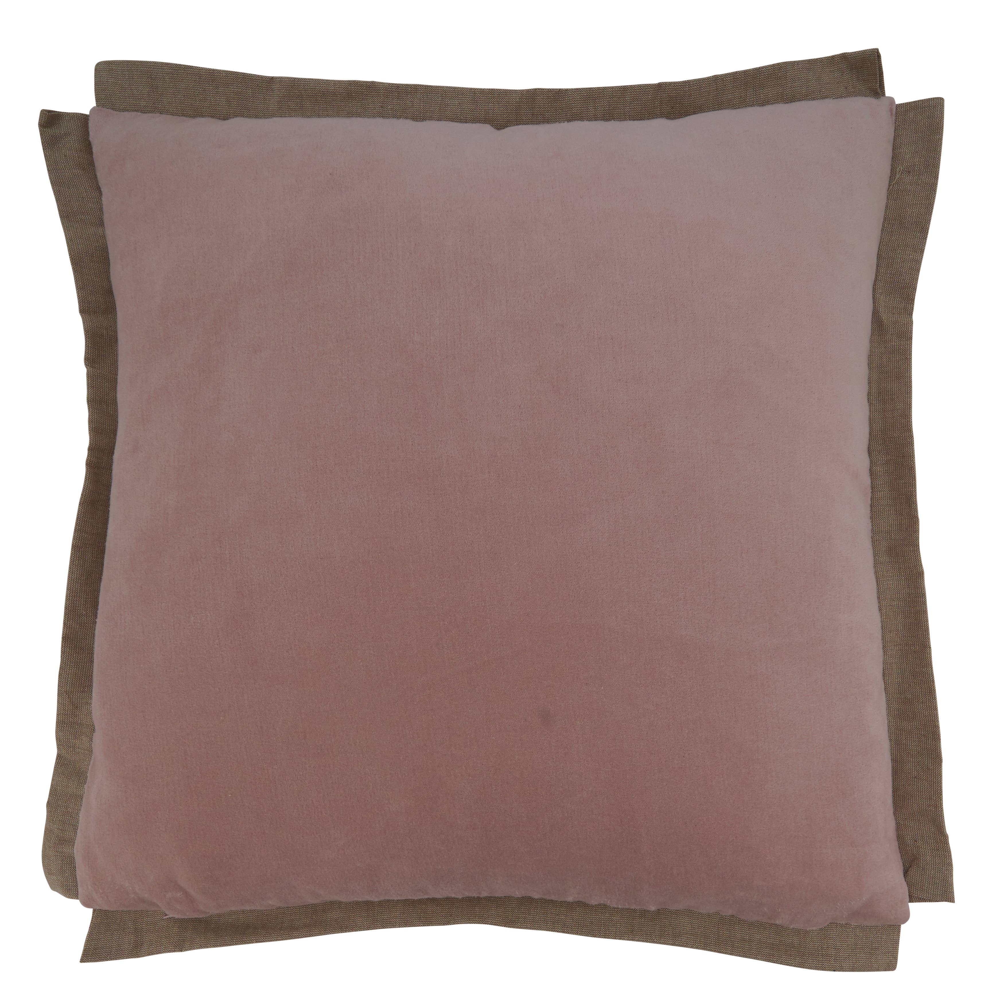 Flange Edge Velvet Pillow: Blush / Down Filled / 20" - Decor Addict, LLC