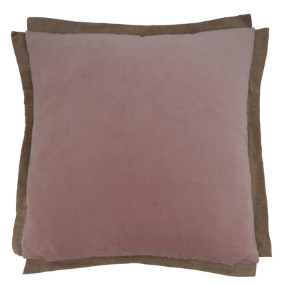 Flange Edge Velvet Pillow: Blush / Down Filled / 20" - Decor Addict, LLC
