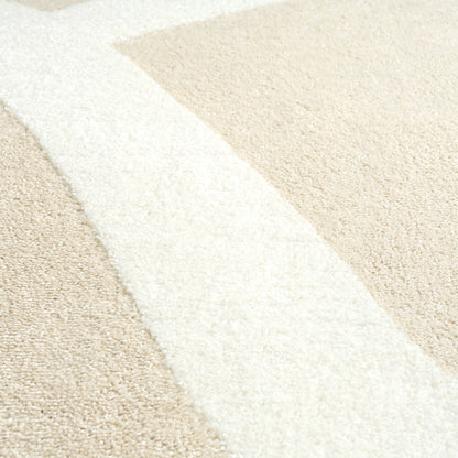 Modern Abstract Decorative Neutral Beige Area Rug: 2' x 3' - Decor Addict, LLC