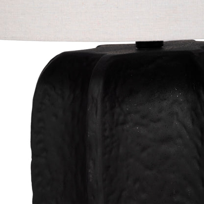 24" Textured Jagged Table Lamp, Black/white - Decor Addict, LLC