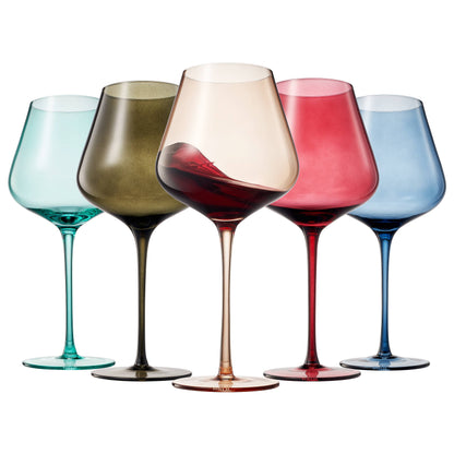 Colors of Rome, Italy, City Wine Glassware | Set of 5, 20 OZ - Decor Addict, LLC