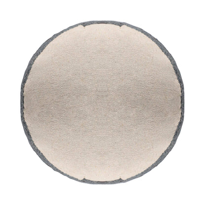 Jute Farmhouse Natural/Gray Hand Woven Cylinder Pouf - Decor Addict, LLC