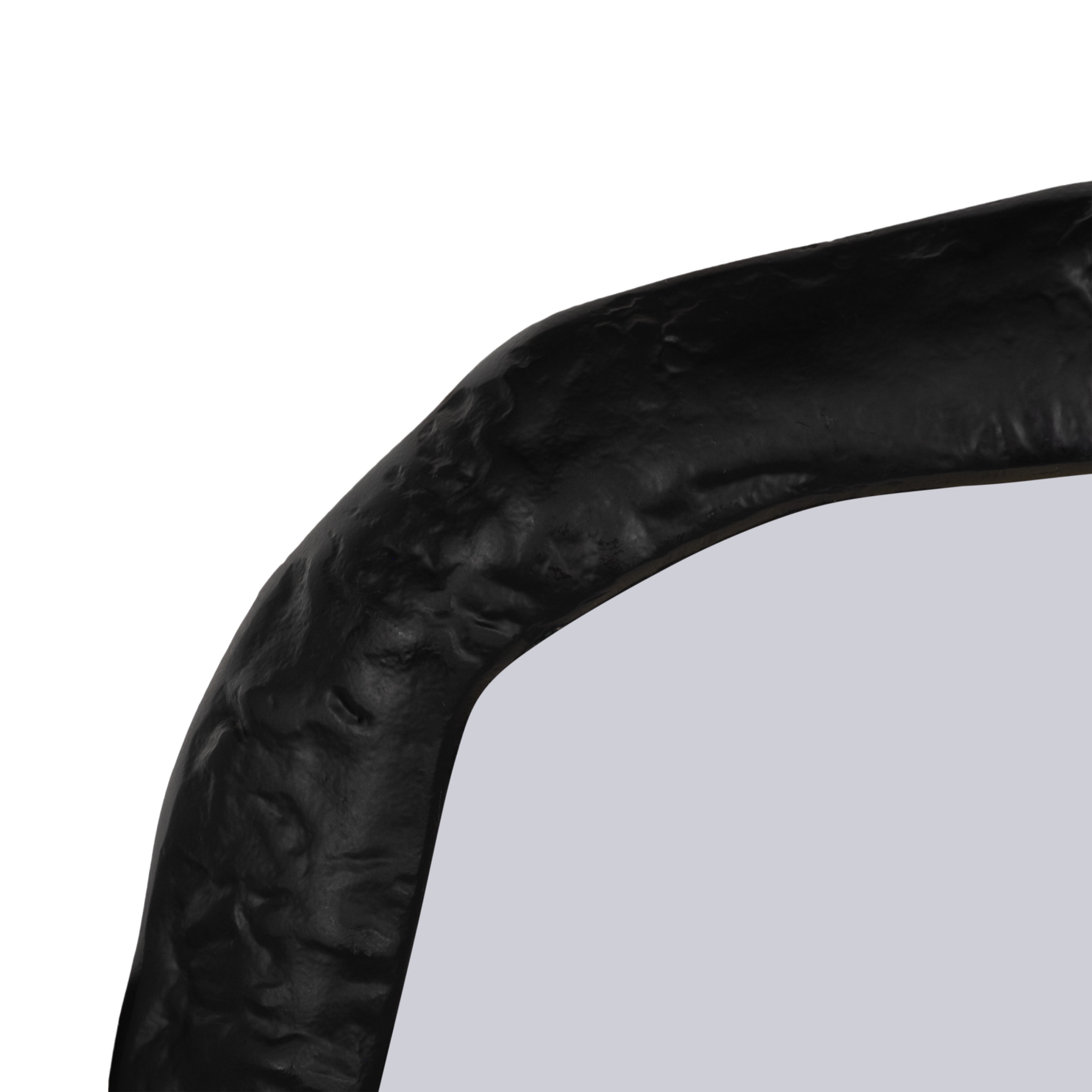 Alum,18",hammered Outlined Mirror,matte Black - Decor Addict, LLC