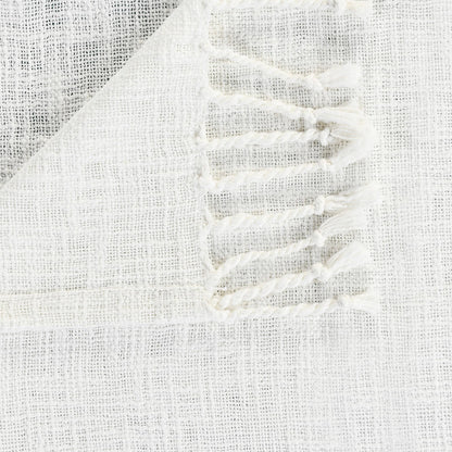 Shibori Slab Throw Blanket with Fringe: Jet Black - Decor Addict, LLC