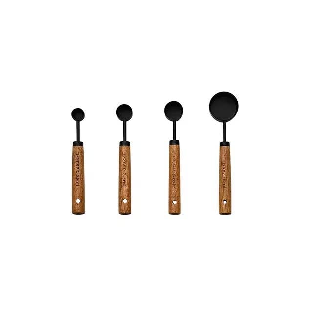 Black Stainless Steel Measuring spoons - Decor Addict, LLC